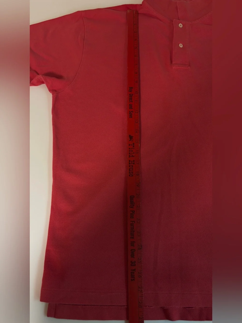 Ralph Lauren Red Short-Sleeve Cotton Polo with Navy Pony
